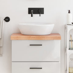 vidaXL Bathroom Countertop Light Brown 60x40x(2-6) cm Treated Solid Wood 1