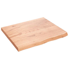 vidaXL Bathroom Countertop Light Brown 60x50x(2-4) cm Treated Solid Wood 2