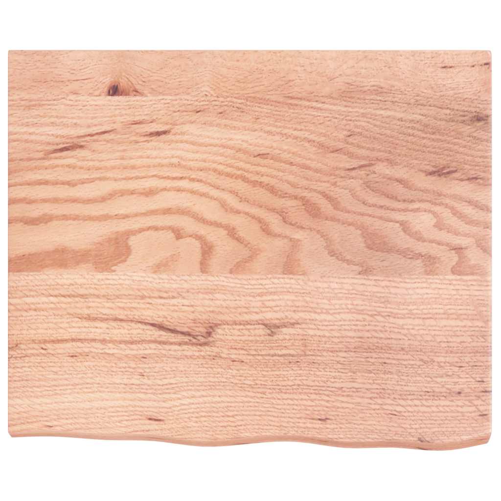 vidaXL Bathroom Countertop Light Brown 60x50x(2-4) cm Treated Solid Wood 3