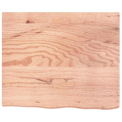 vidaXL Bathroom Countertop Light Brown 60x50x(2-4) cm Treated Solid Wood 3