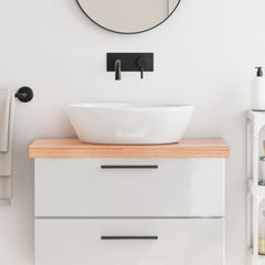 vidaXL Bathroom Countertop Light Brown 80x30x(2-6) cm Treated Solid Wood 1