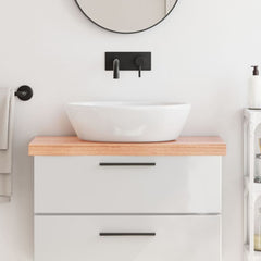 Bathroom Countertop 60x40x(2-6) Solid Wood Light Brown 80 cm