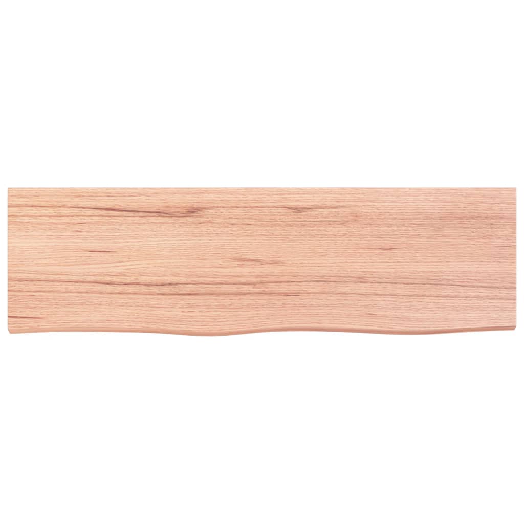 vidaXL Bathroom Countertop Light Brown 100x30x(2-4)cm Treated Solid Wood 3