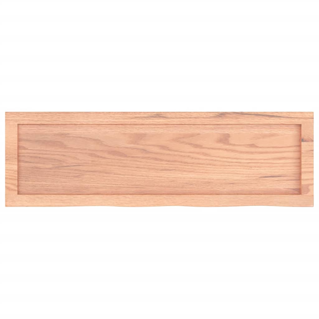 vidaXL Bathroom Countertop Light Brown 100x30x(2-4)cm Treated Solid Wood 4