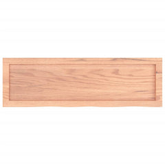 vidaXL Bathroom Countertop Light Brown 100x30x(2-4)cm Treated Solid Wood 4