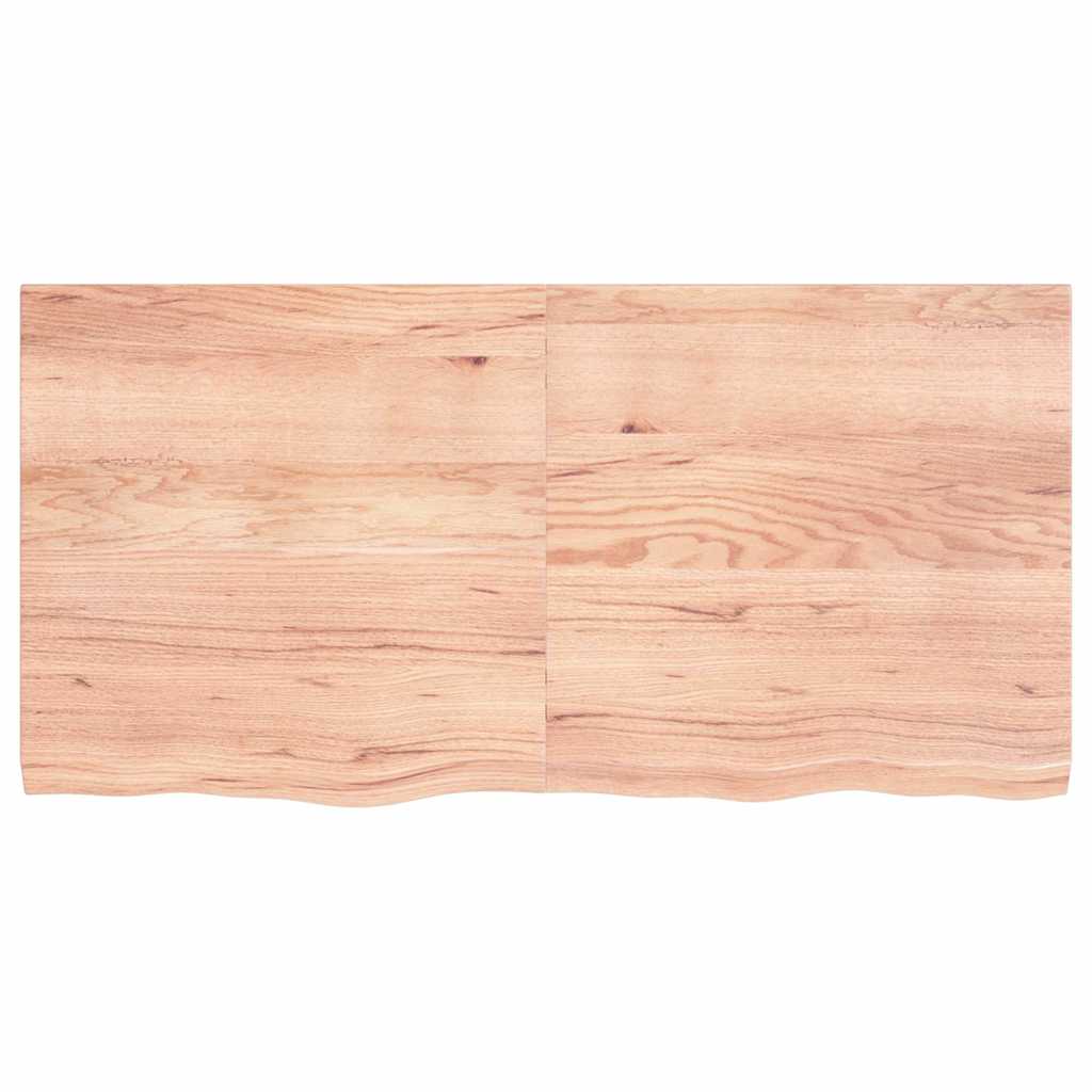 vidaXL Bathroom Countertop Light Brown 120x60x(2-4)cm Treated Solid Wood 4