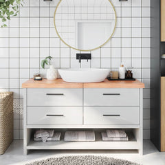 Bathroom Countertop 40x60x(2-6) Solid Wood Light Brown 140 cm