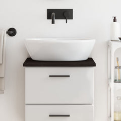 vidaXL Bathroom Countertop Dark Brown 40x40x2 cm Treated Solid Wood 1