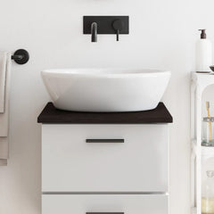 vidaXL Bathroom Countertop Dark Brown 40x60x2 cm Treated Solid Wood 1