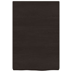 vidaXL Bathroom Countertop Dark Brown 40x60x(2-6) cm Treated Solid Wood 3
