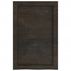 vidaXL Bathroom Countertop Dark Brown 40x60x(2-6) cm Treated Solid Wood 4