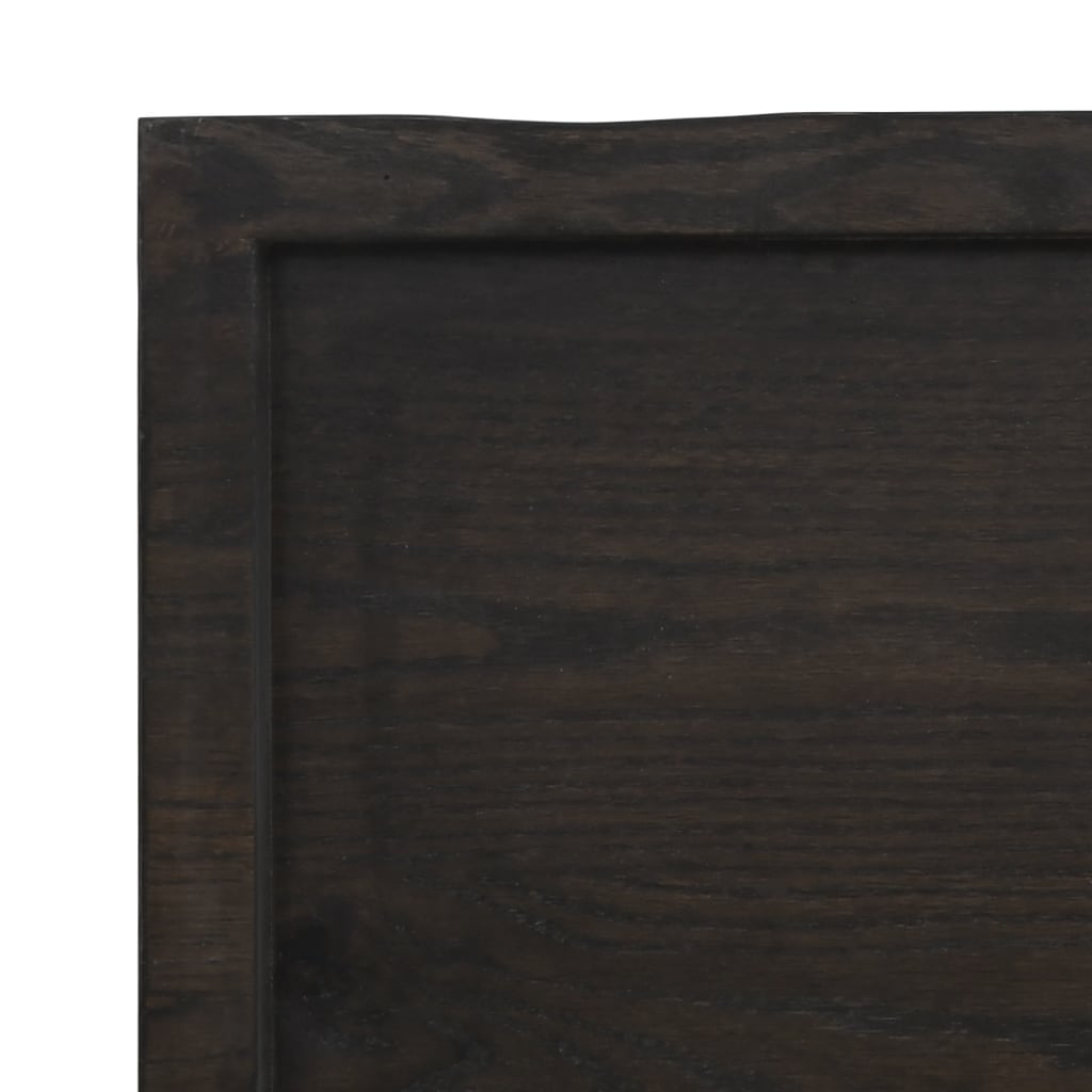 vidaXL Bathroom Countertop Dark Brown 40x60x(2-6) cm Treated Solid Wood 6