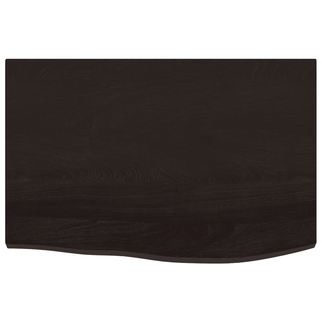 vidaXL Bathroom Countertop Dark Brown 60x40x2 cm Treated Solid Wood 3