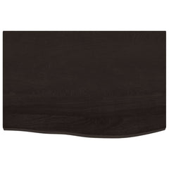 vidaXL Bathroom Countertop Dark Brown 60x40x(2-4) cm Treated Solid Wood 3