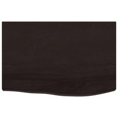 vidaXL Bathroom Countertop Dark Brown 60x40x(2-6) cm Treated Solid Wood 3