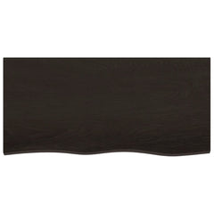 vidaXL Bathroom Countertop Dark Brown 100x50x(2-6) cm Treated Solid Wood 3