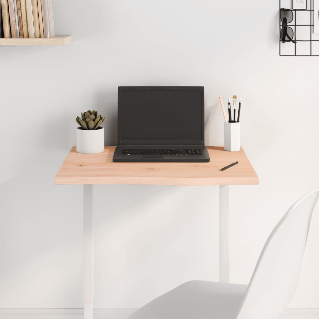 vidaXL Table Top 60x40x2 cm Untreated Solid Wood Oak 1