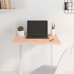 Table Top Untreated Solid Wood Oak Natural Depth 60 cm Height 2 cm 60 cm