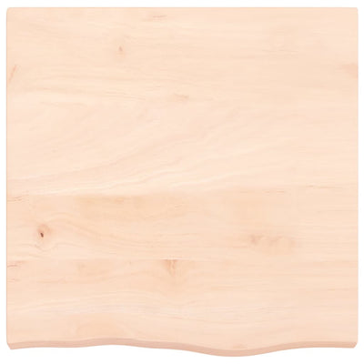 Table Top 60x60x(2-6) cm Untreated Solid Wood Oak