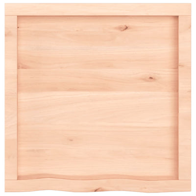 Table Top 60x60x(2-6) cm Untreated Solid Wood Oak