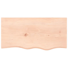 vidaXL Table Top 80x40x(2-6) cm Untreated Solid Wood Oak 3