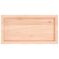 vidaXL Table Top 80x40x(2-6) cm Untreated Solid Wood Oak 4