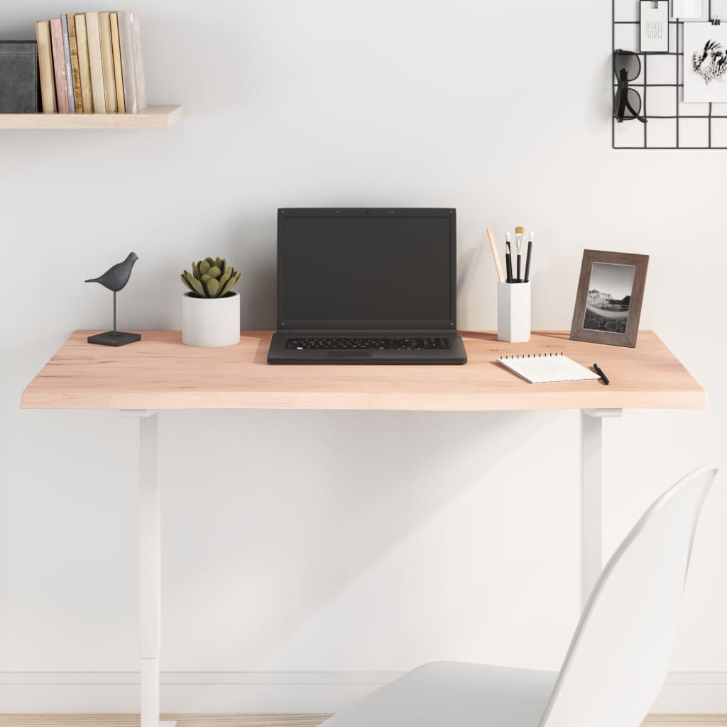 vidaXL Table Top 100x40x2 cm Untreated Solid Wood Oak 1