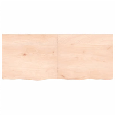 Table Top 120x50x(2-4) cm Untreated Solid Wood Oak