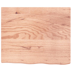 vidaXL Table Top Light Brown 60x50x(2-4) cm Treated Solid Wood Oak 3