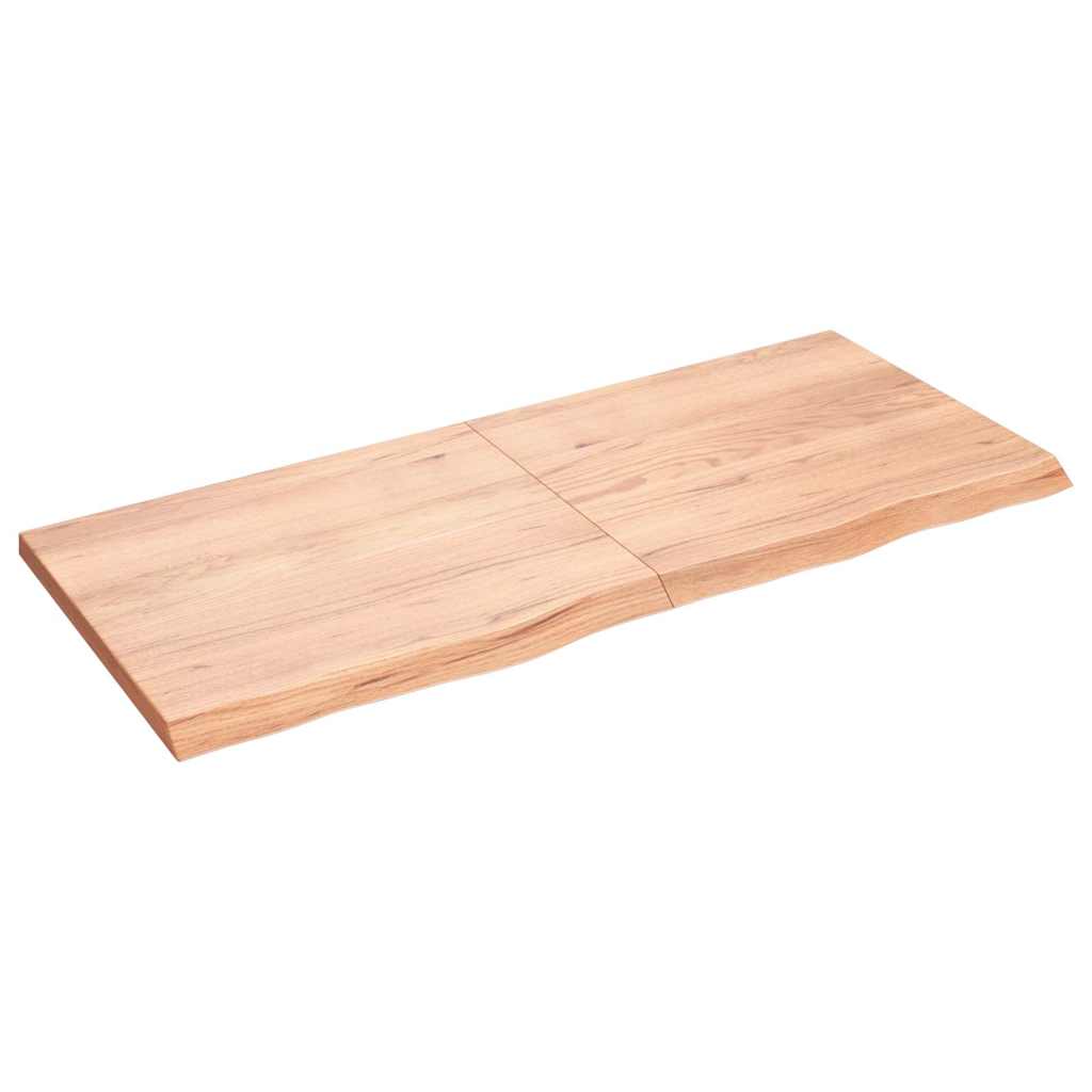 Table Top 60x60x(2-4) Treated Solid Wood Oak Light Brown 140 cm