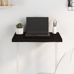 vidaXL Table Top Dark Brown 60x40x(2-4) cm Treated Solid Wood Oak 1