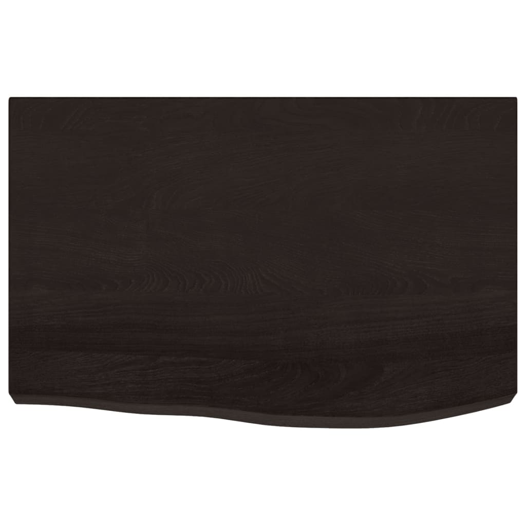 vidaXL Table Top Dark Brown 60x40x(2-6) cm Treated Solid Wood Oak 3