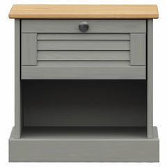 vidaXL Bedside Cabinet VIGO Grey 42x35x42 cm Solid Wood Pine 5