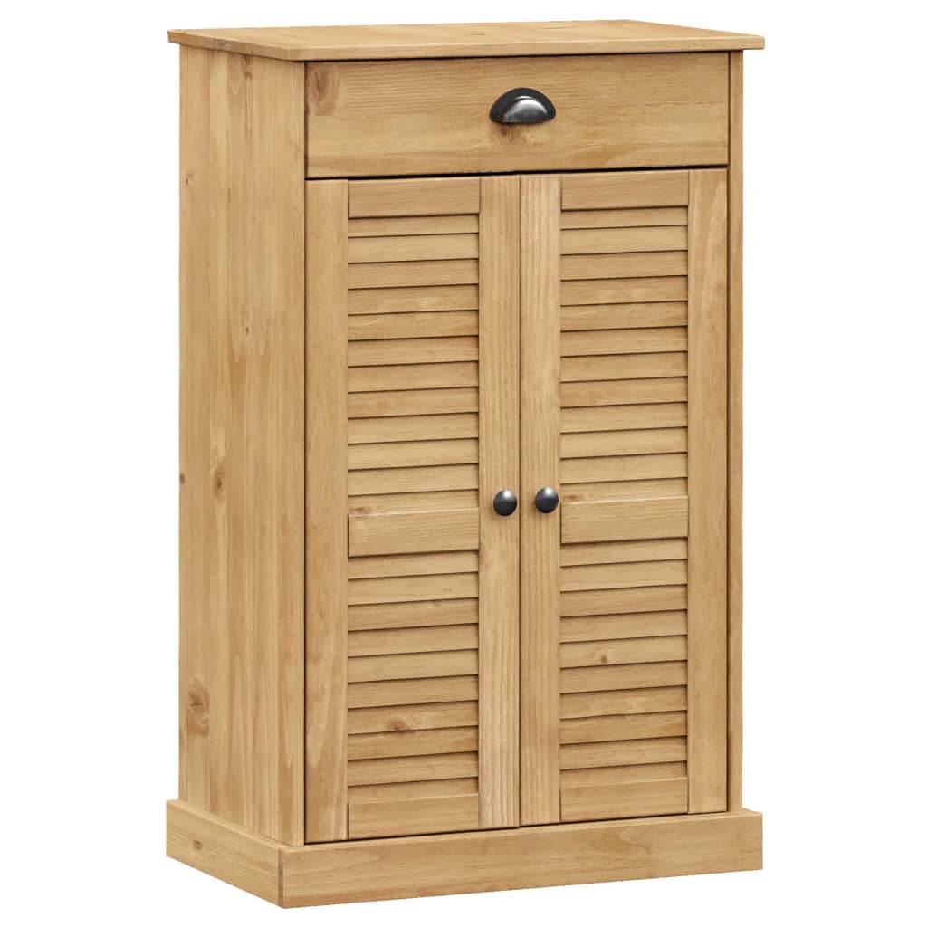 vidaXL Shoe Cabinet VIGO 60x35x96 cm Solid Wood Pine 2