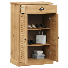 vidaXL Shoe Cabinet VIGO 60x35x96 cm Solid Wood Pine 3