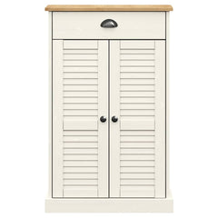 vidaXL Shoe Cabinet VIGO White 60x35x96 cm Solid Wood Pine 4