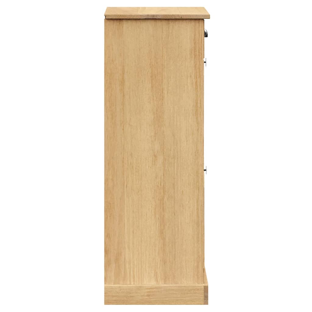 vidaXL Shoe Cabinet VIGO 60x35x96 cm Solid Wood Pine 6