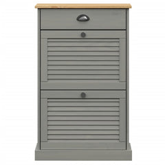 vidaXL Shoe Cabinet VIGO 60x35x96 cm Grey Solid Wood Pine 5