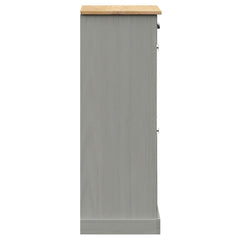 vidaXL Shoe Cabinet VIGO 60x35x96 cm Grey Solid Wood Pine 6