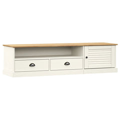 TV Cabinet "VIGO" 156x40x40 cm Solid Wood Pine White
