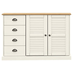 Sideboard with Drawers "VIGO" 113x40x75 cm Solid Wood Pine White