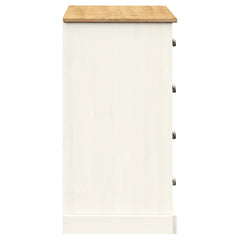 Sideboard with Drawers "VIGO" 113x40x75 cm Solid Wood Pine White