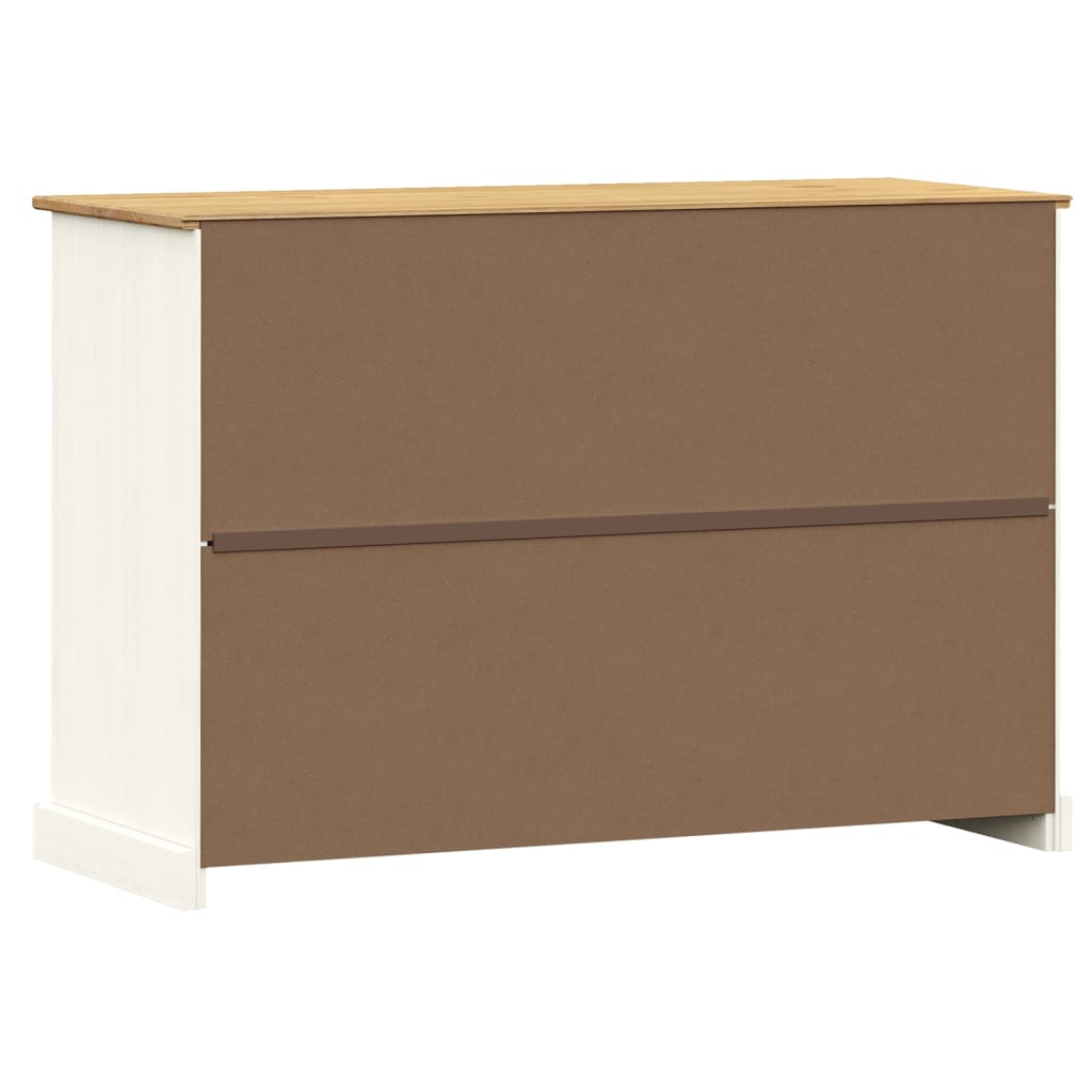 Sideboard with Drawers "VIGO" 113x40x75 cm Solid Wood Pine White