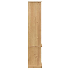 Glass Display Cabinet "VIGO" 85x35x170 cm Solid Wood Pine Brown