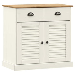Sideboard with Drawers "VIGO" 78x40x75 cm Solid Wood Pine White