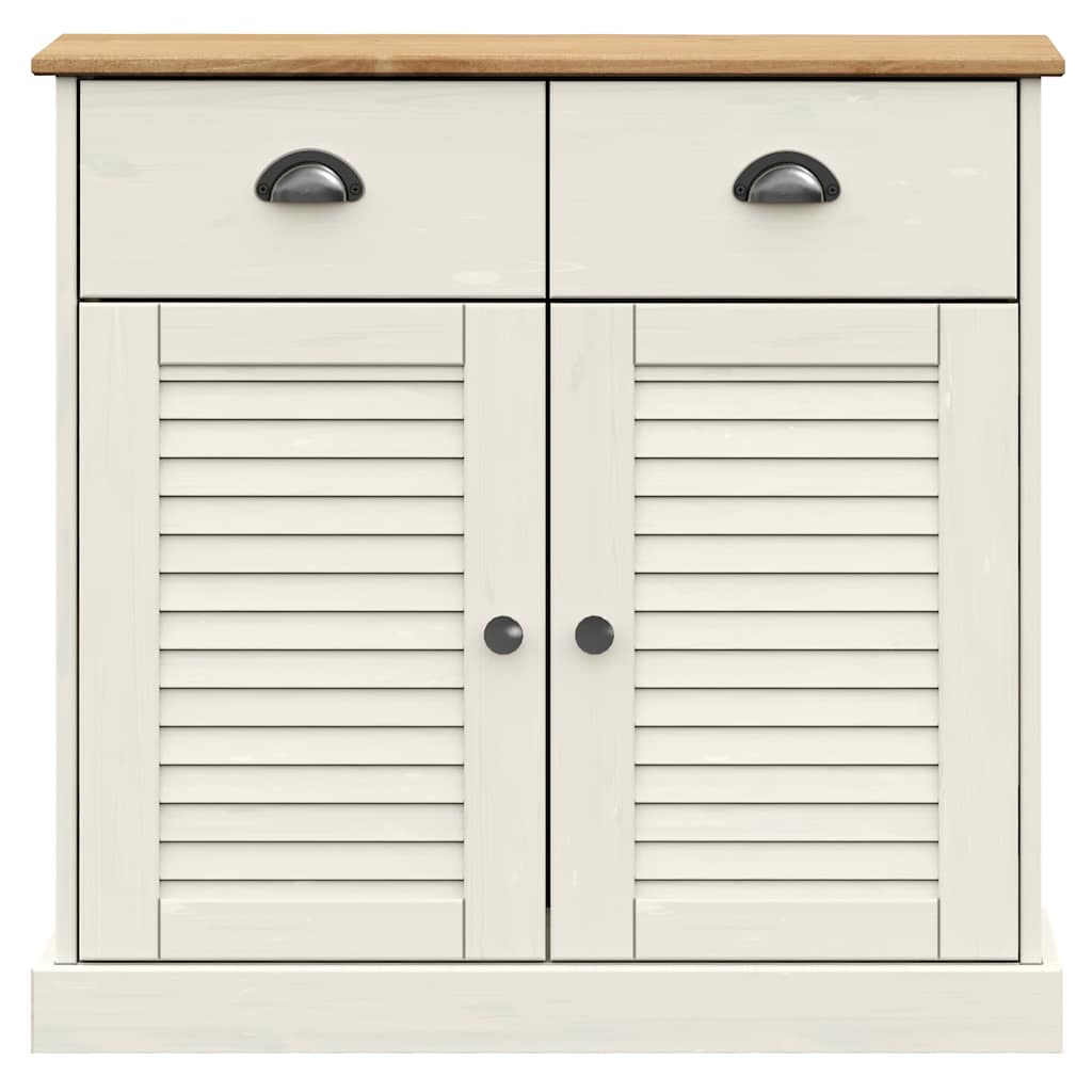 Sideboard with Drawers "VIGO" 78x40x75 cm Solid Wood Pine White