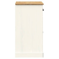 Sideboard with Drawers "VIGO" 78x40x75 cm Solid Wood Pine White