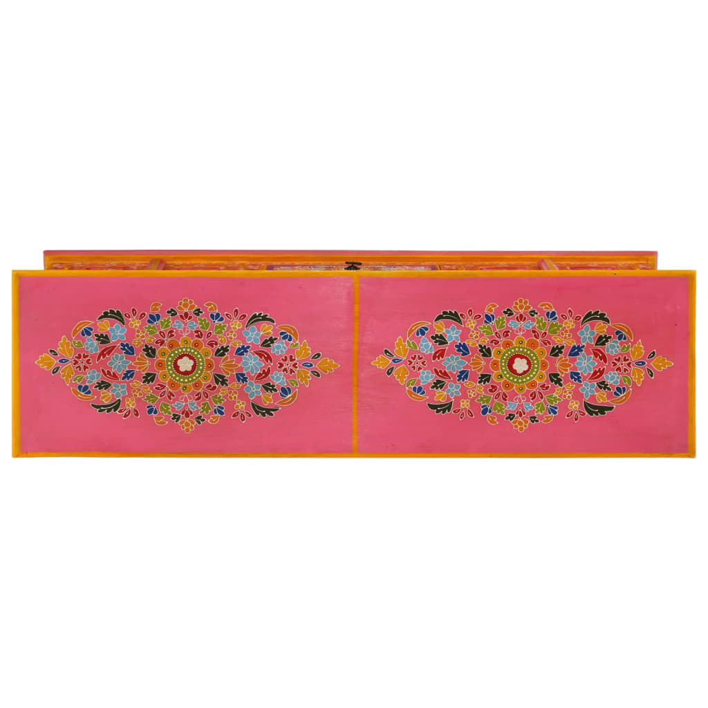 TV Cabinet 110x30x40 cm Solid Wood Mango Pink