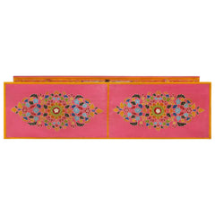 TV Cabinet 110x30x40 cm Solid Wood Mango Pink