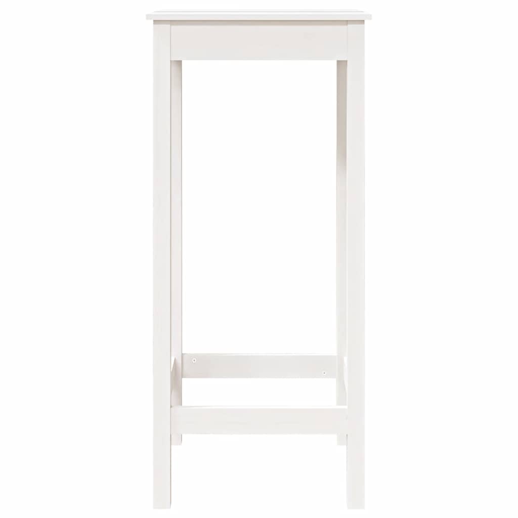 vidaXL Bar Table White 50x50x110 cm Solid Wood Pine 6
